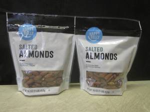 (B-1) 2 Pounds of Salted Almonds 2 ...