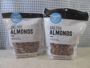 (C-1) 2 Pounds of Salted Almonds 2 ...