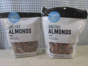 (C-1) 2 Pounds of Salted Almonds 2 ...