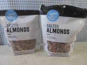 (C-1) 2 Pounds of Salted Almonds 2 ...