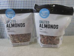 (C-1) 2 Pounds of Salted Almonds 2 ...