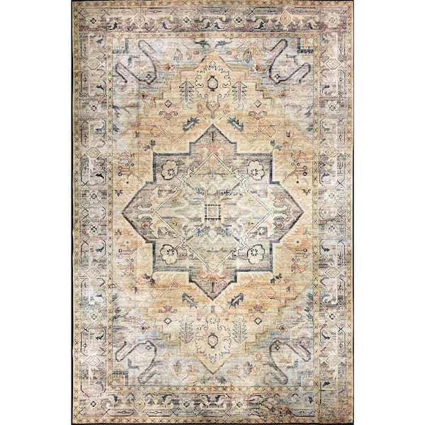 (2) MSI Boston 60 in. x 84 in. Beige Polyester Cotton Geometric Indoor Area Rug
