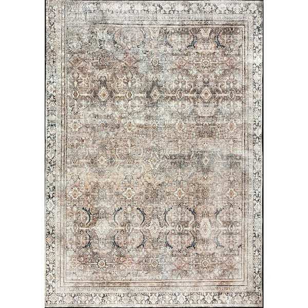 (2) MSI Ginger 60 in. x 84 in. Beige Polyester Cotton Abstract Indoor Area Rug