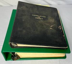lot 27 image: American Regular Issues Stamp Album and Binder with Assorted Stamps -Scott #1336- #2400