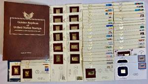 lot 17 image: Golden Replicas of United States Stamps