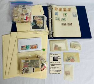lot 107 image: Assortment of Stamps from Chile and Columbia