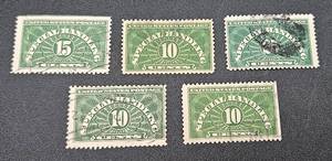 lot 187 image: United States Special Handling Stamps