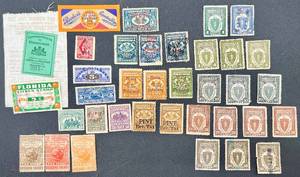 lot 203 image: Collection of State Stamps from Pennsylvania, Indiana, Florida, California, Utah, Massachusetts