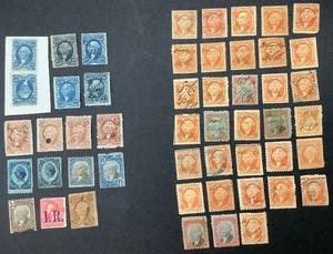 lot 181 image: US Internal Revenue Stamps dating back to the 1860s