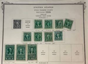 lot 156 image: United States Stock Transfer Stamps -United States Internal Revenue