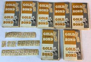 lot 184 image: Gold Bond Stamp Books and Loose Stamps