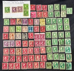 lot 228 image: Selection of George Washington Postage Stamps from 1870s to 1920s