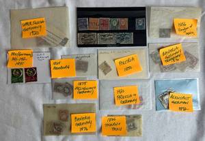 lot 331 image: Collection of German Postage Stamps from Bavaria, Upper Silesia, Prussia, Reichspost, FRD, Heligoland, Hamburg, Kingdom of Saxony and Thurn Taxis plus 1850 Austrian Stamp