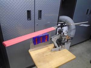 lot 112 image: Hibrobo 50 blade helicopter parts with os max motor. As shown.