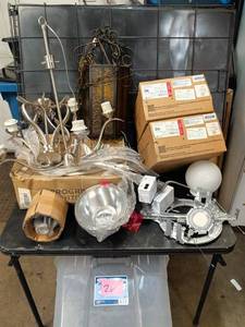 lot 26 image: Collection of Mixed Lighting Fixtures and Accessories