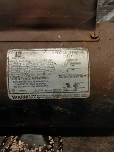 lot 68 image: Emerson 4HP 3400 RPM 230V Electric Motor