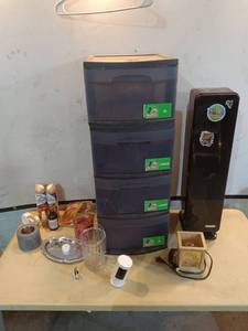 lot 90 image: Household Items Collection Including Air Purifier and Storage Drawers