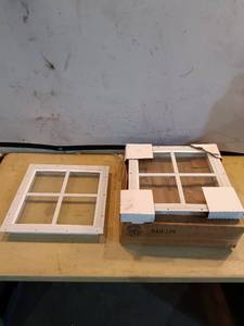 lot 99 image: Pair of White Aluminum Window Inserts
