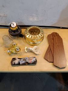 lot 101 image: Assorted Ceiling Fan Parts and Blades