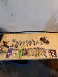 lot 104 image: Lot of Assorted Tire Pressure Gauges and Air Fittings