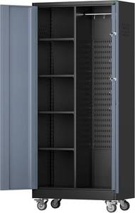 lot 5 image: Gladiw Garage Storage Cabinet with Wheels