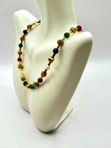 lot 12J image: Beautiful Sterling Silver and Colorful Beaded Necklace