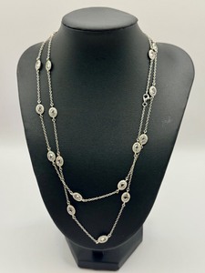 lot 54J image: Lovely Sterling and Crystal Necklace