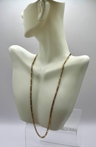 lot 16J image: 14K Yellow Gold Figaro Chain
