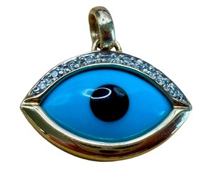 lot 57J image: 14k Gold Evil Eye Pendant