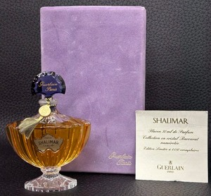 lot 6 image: Vintage Shalimar Parfum in Baccarat Crystal Collection Bottle -30ml