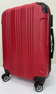 lot 110 image: Fire Engine Red Hard Sided Roller Suitcase