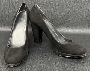 lot 52 image: Stuart Weitzman Black Suede Pumps - Size 7 12 M