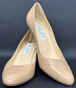 lot 66 image: Jimmy Choo Tan Leather Pumps - Size 38