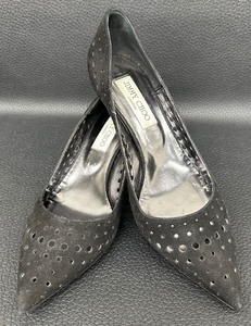 lot 100 image: Jimmy Choo Black Suede Pumps - Size 38