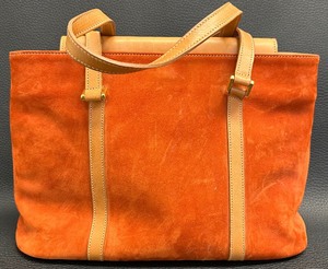 lot 73 image: Kelle Pollock Burnt Orange Suede and Leather Shoulder Bag