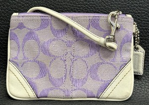 lot 127 image: Cute Coach Purple Wristlet