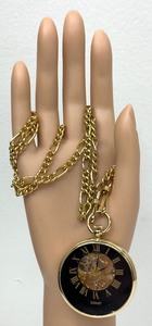 lot 49K image: Vintage Monet Pocket Watch Style Pendant Necklace