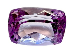 lot 94J image: 8.75 Carat Extra Fine Super Dark Kunzite Cushion Cut Loose Gemstone