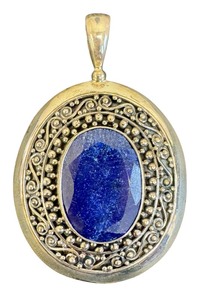 lot 79G image: Sterling Silver Lapis Pendant