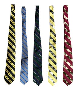 lot 49 image: Five Fine Mens Neck Ties by Brooks Brothers, J. Crew and Southern Proper