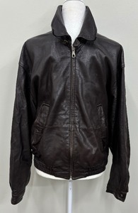 lot 104 image: Vintage Brown Leather Bomber Jacket by Bally