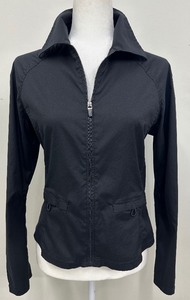 lot 94 image: Awesome Lightweight Black Cotton Mix Zip Up