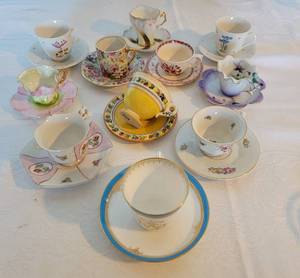 lot 61 image: Porcelain Demitasse Cup & Saucer Collection