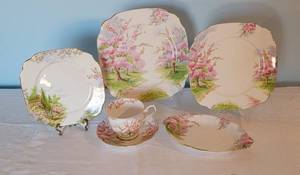lot 72 image: Royal Albert BLOSSOM TIME Cup & Saucer Service  6 pieces