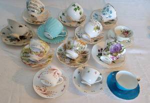 lot 73 image: Elegant Porcelain Cup & Saucer Collection