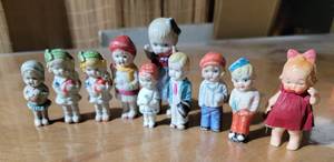 lot 159 image: Collection of Frozen Charlotte & Charlie Bisque Dolls