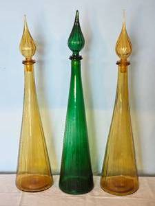 lot 20D image: Series of Empoli Genie Bottle Decanters (Three)