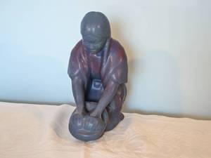 lot 19B image: Van Briggle Pottery Indian Madian Grinding Corn