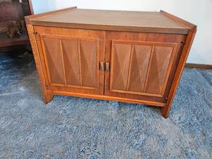 lot 8A image: MCM 60s Lane Sofa Table A