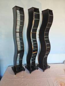 lot 121 image: Wavey CD Tower Shelves Triplets